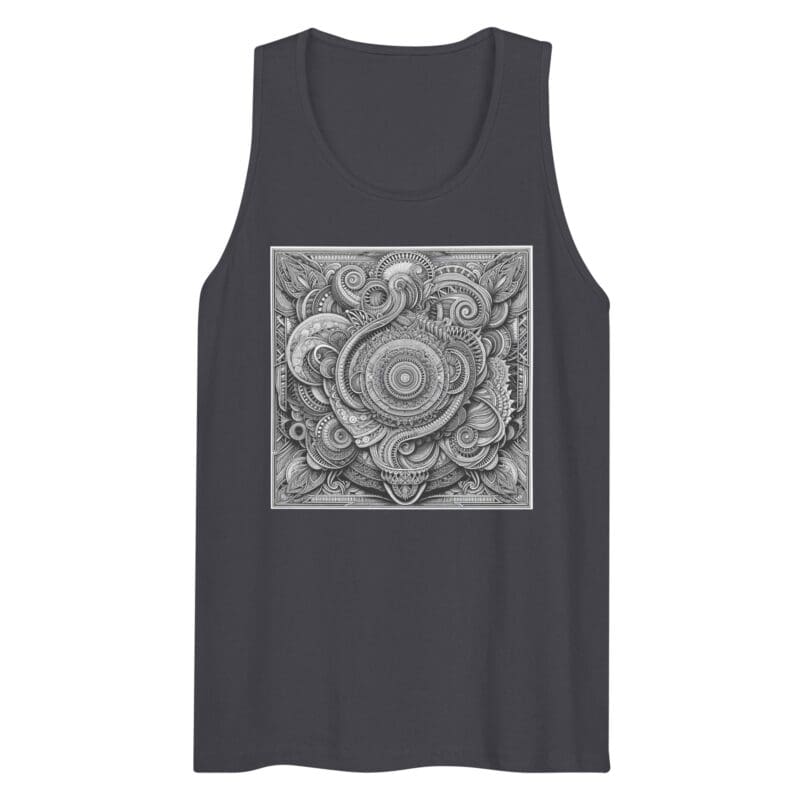 Line Design Mens Sleeveless Tank Top